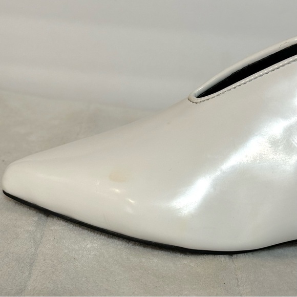 Jeffrey Campbell Womens Mules Cleos White Patent Leather Pointed Toe Size 6 - Picture 5 of 16